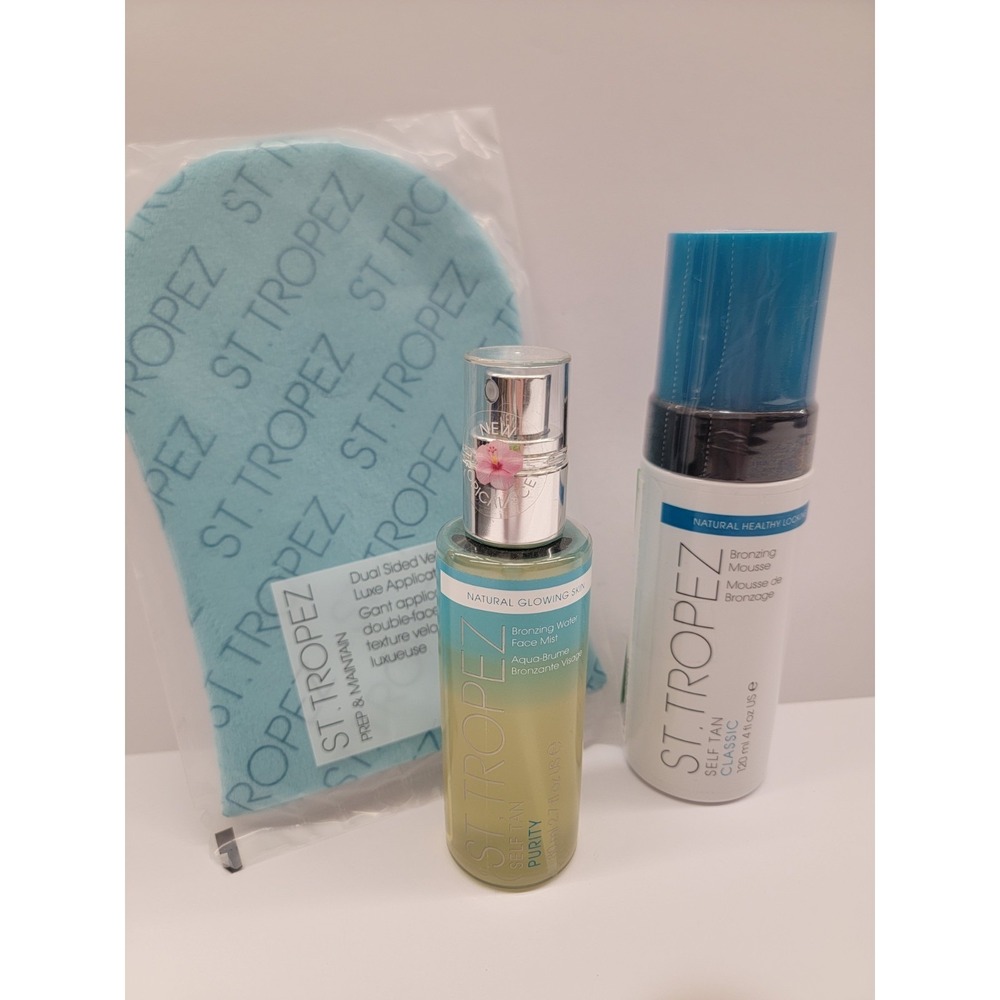 NEW St. Tropez Self Tan Classic Bronzing Mousse Purity Face Mist & Tanning Mitt